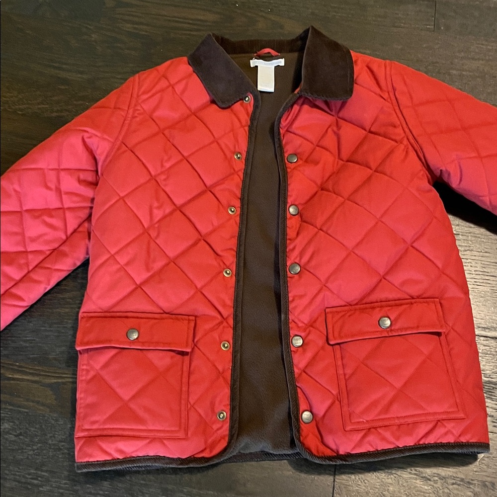 Kids Rust Orange Quilted Jacket - Picture 4 of 5